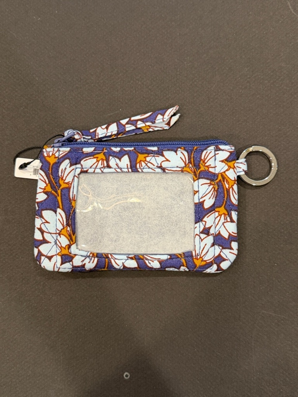 Vera Bradley Zip ID Case Pawpaw Flower NWT